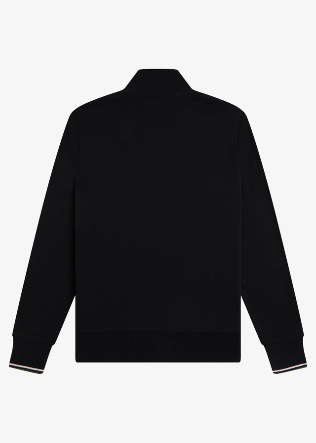 Fred Perry Sweaters Half zip sweatshirt - black ecru laurel wreath green