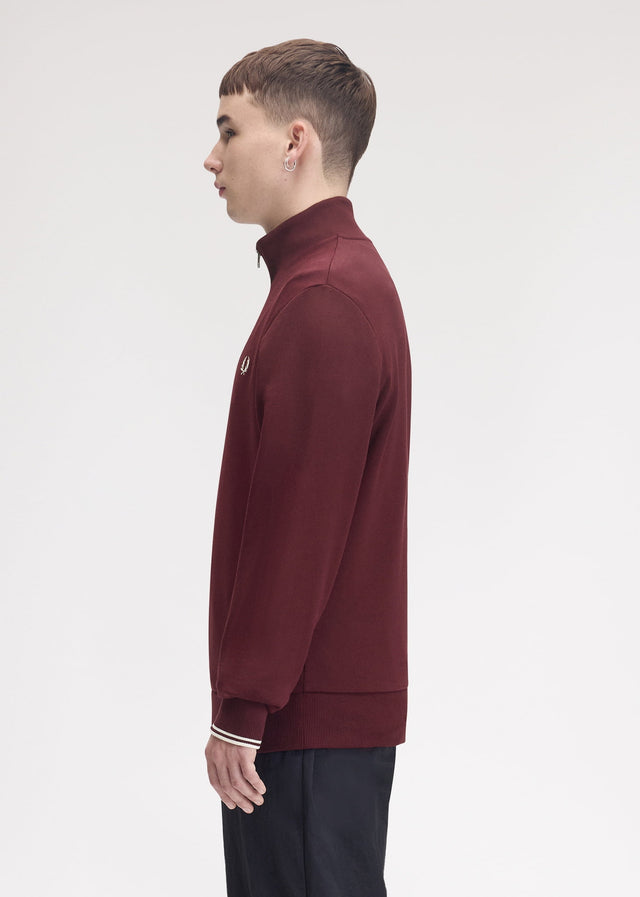 Fred Perry Sweaters Half zip sweatshirt - oxblood ecru