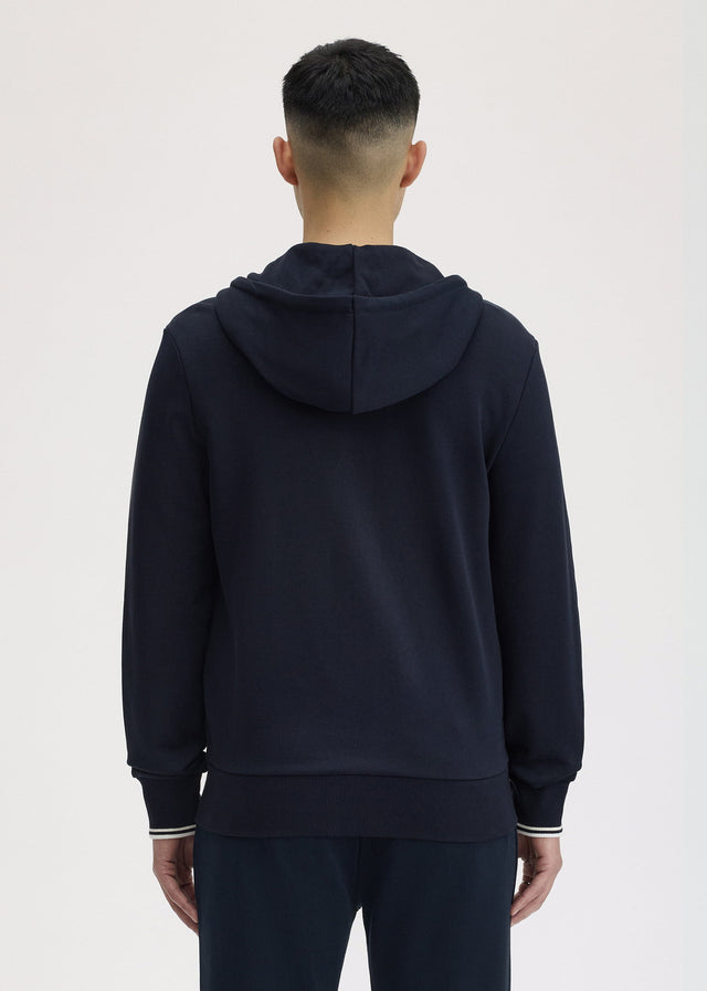 Fred Perry Cardigans Hooded zip through sweatshirt - navy
