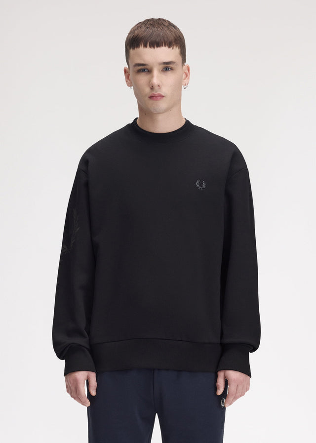 Fred Perry Sweaters Reflective laurel sweatshirt - black