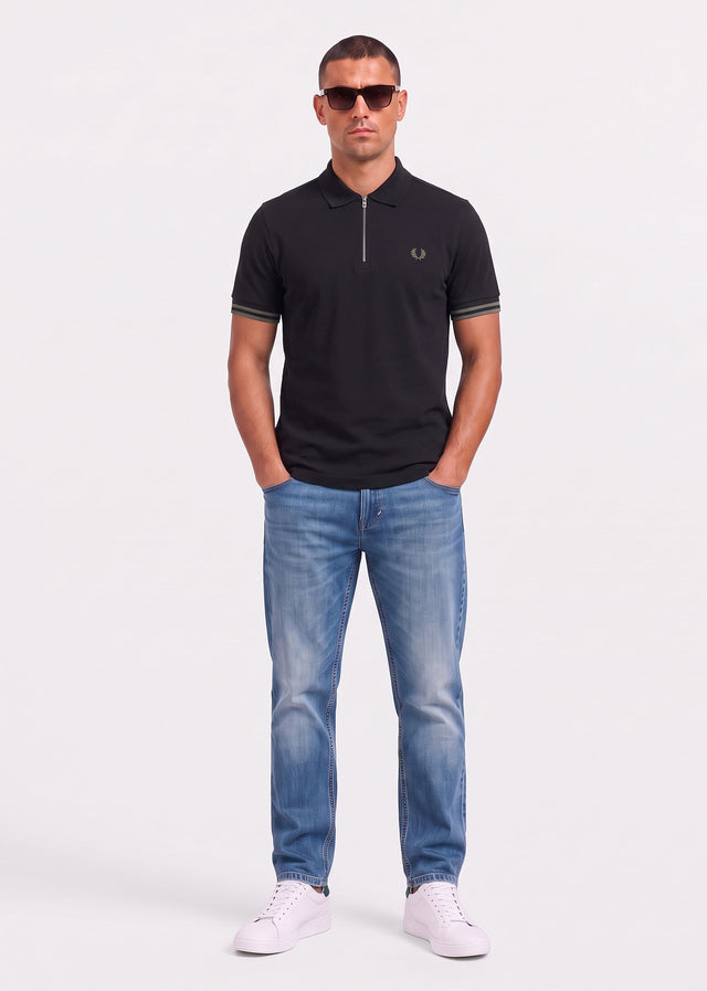 Fred Perry Polos Bold tipped polo shirt - black