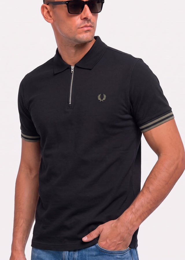 Fred Perry Polos Bold tipped polo shirt - black