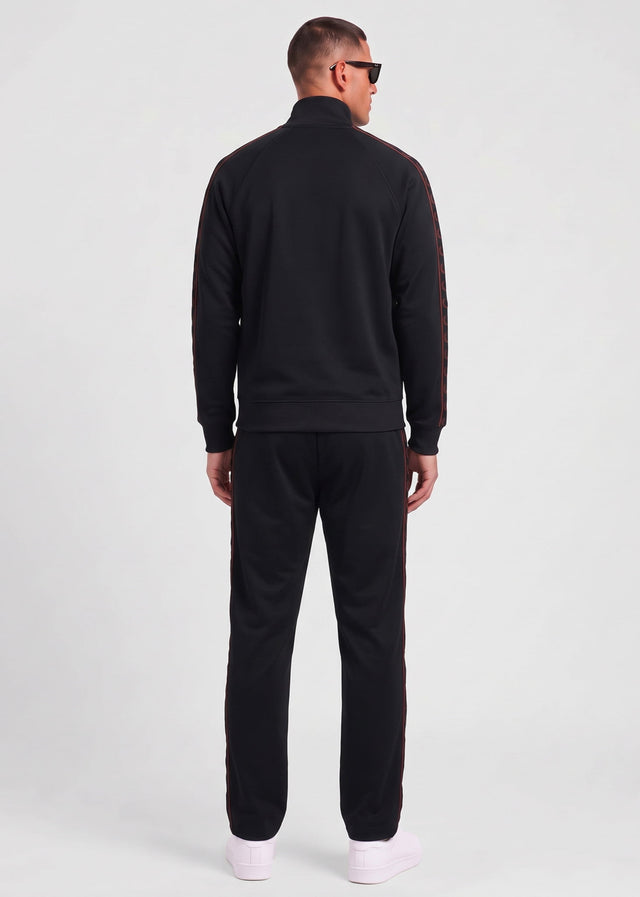 Fred Perry Cardigans Contrast tape track jacket - black