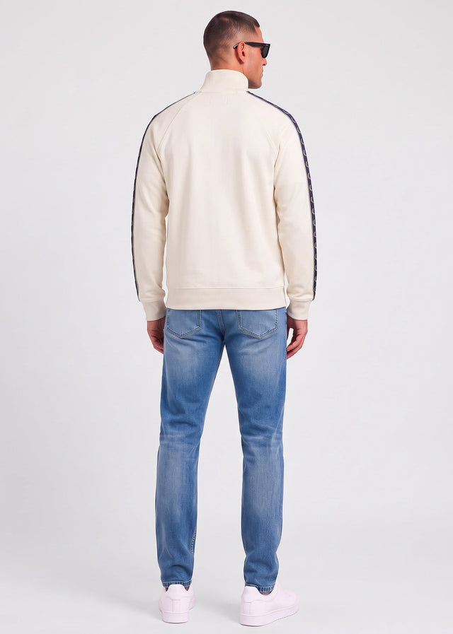 Fred Perry Cardigans Contrast tape track jacket - ecru