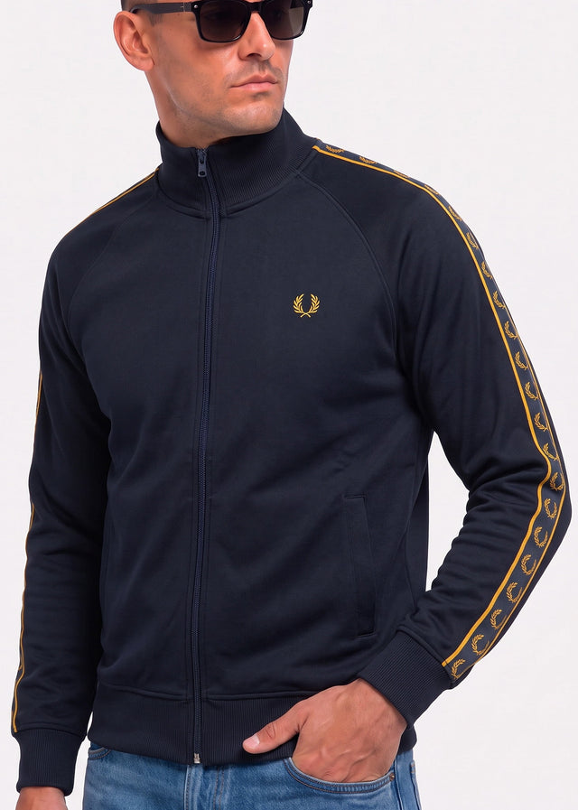 Fred Perry Cardigans Contrast tape track jacket - navy