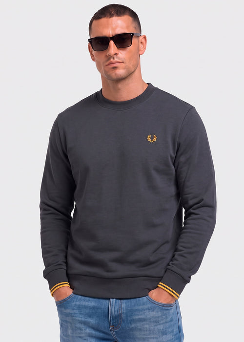 Crew neck sweatshirt - anchor grey golden