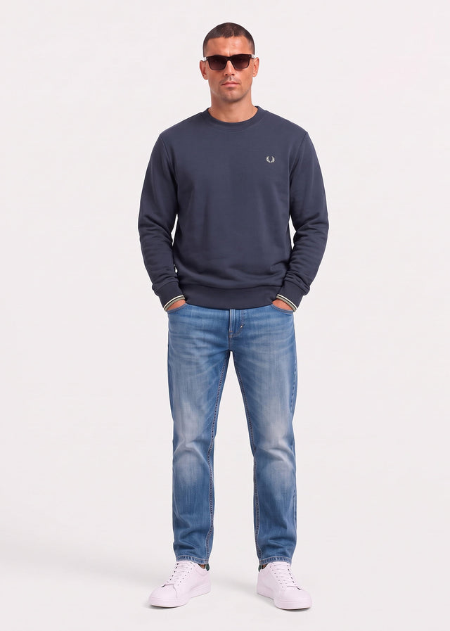 Fred Perry Sweaters Crew neck sweatshirt - dark airforce ecru seagrass