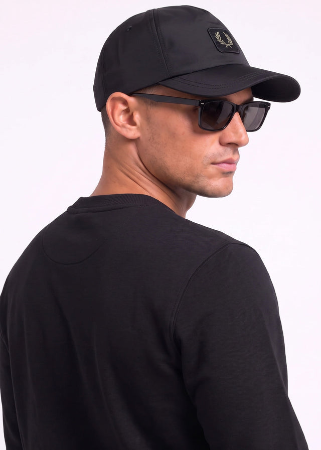 Fred Perry Caps Crinkle nylon cap - black