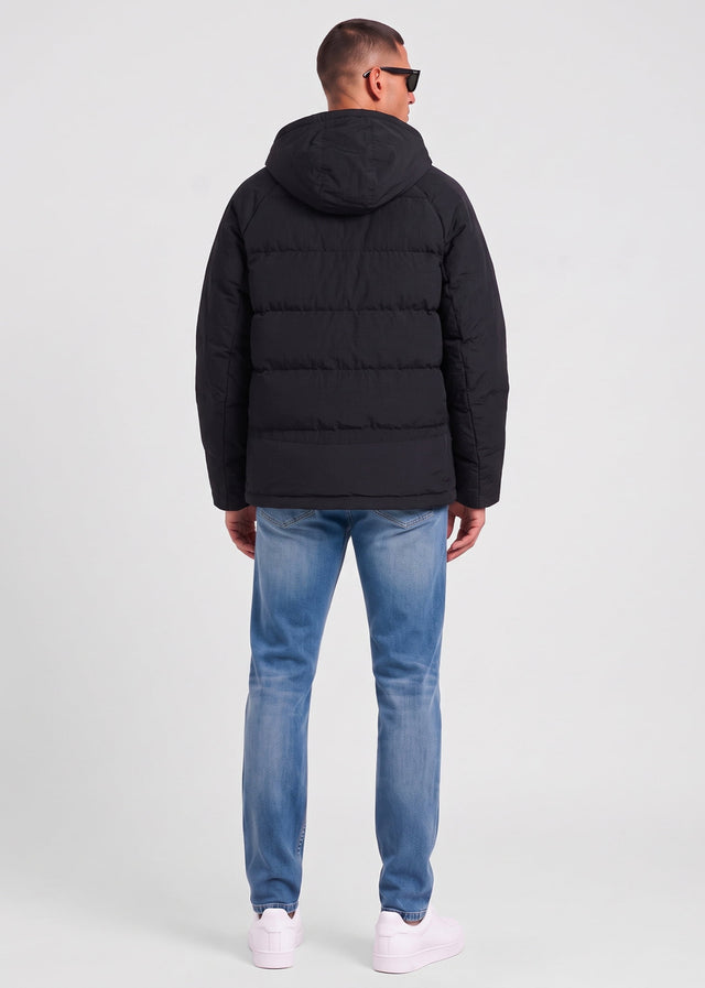 Fred Perry Jackets Fabric block padded jacket - black
