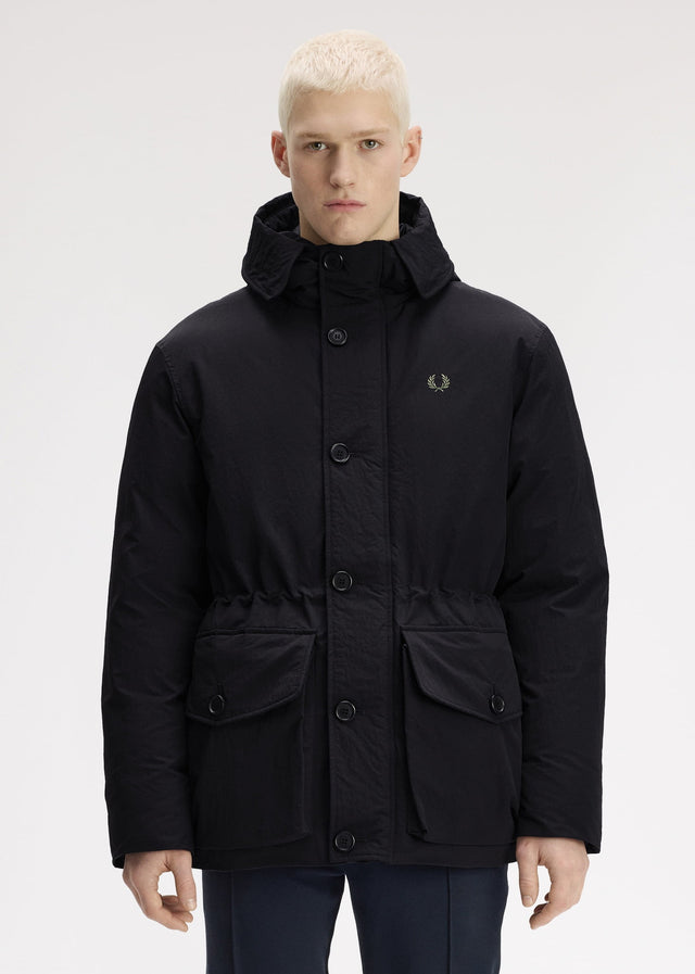 Fred Perry Jackets Padded patch pocket parka - black