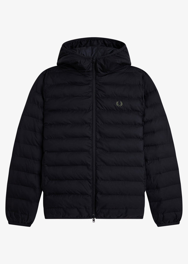 Fred Perry Jackets Hooded insulated jacket - black