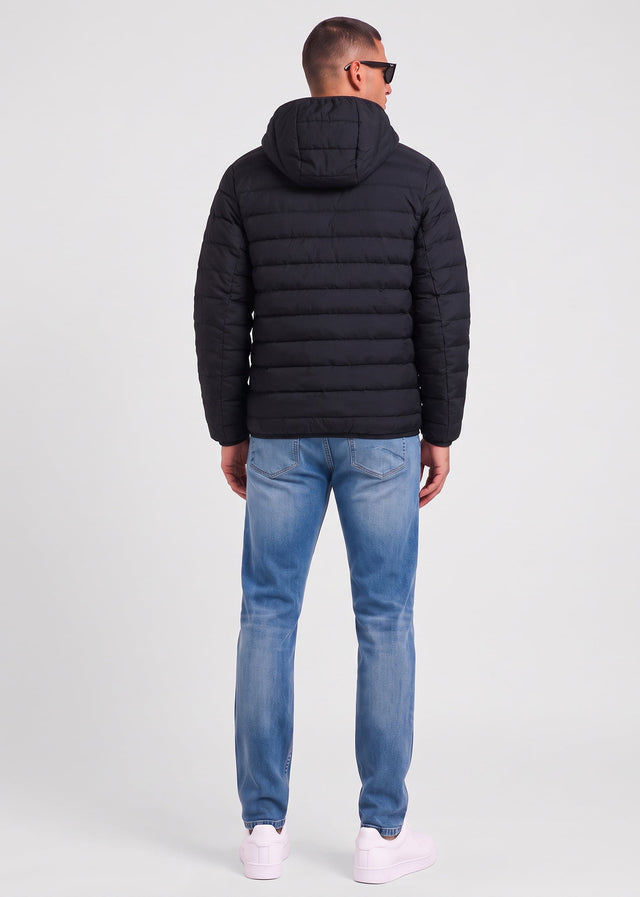 Fred Perry Jackets Hooded insulated jacket - black