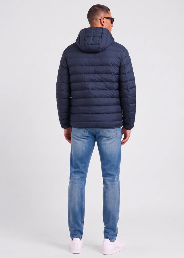 Fred Perry Jackets Hooded insulated jacket - dark airforce