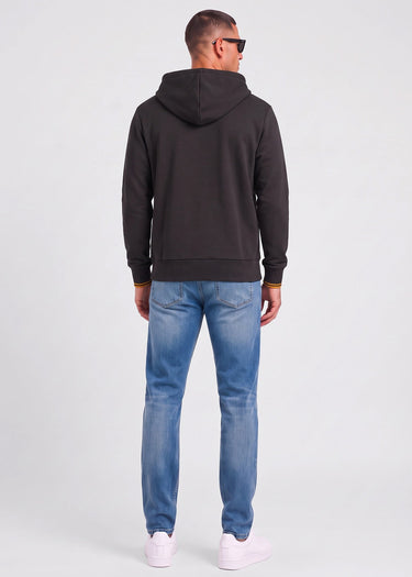 Fred Perry Vesten Hooded zip through sweatshirt - anchor grey golden