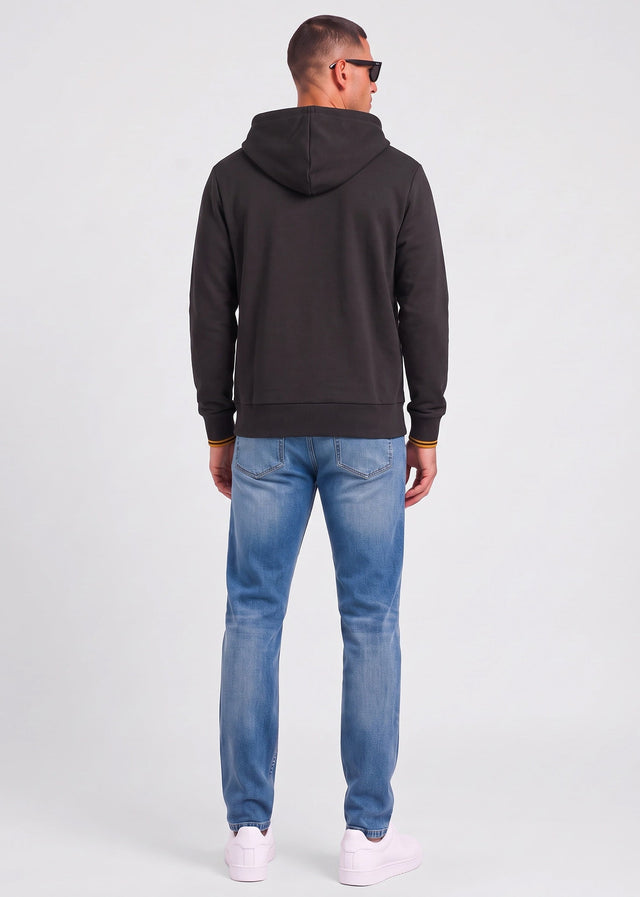 Fred Perry Cardigans Hooded zip through sweatshirt - anchor grey golden