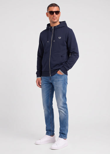 Fred Perry Vesten Hooded zip through sweatshirt - navy