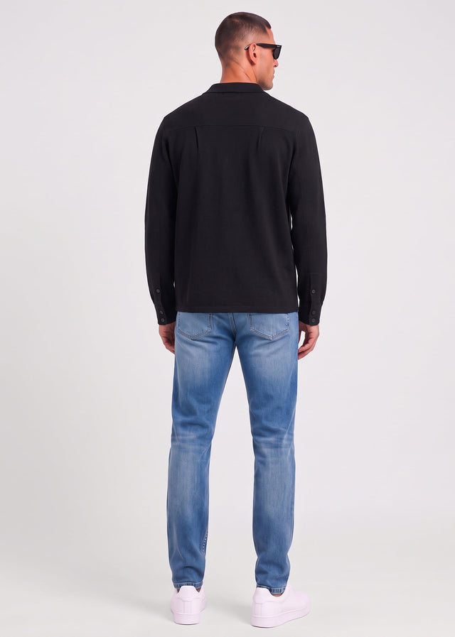 Fred Perry Overshirts Knitted overshirt - black