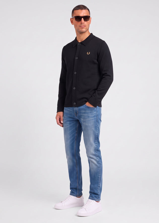 Fred Perry Overshirts Knitted overshirt - black