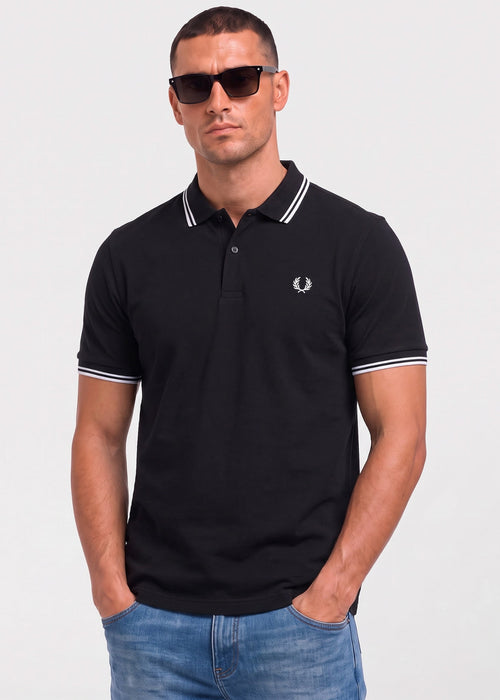 Twin tipped polo - black
