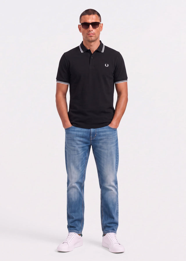 Fred Perry Polos Twin tipped polo - black