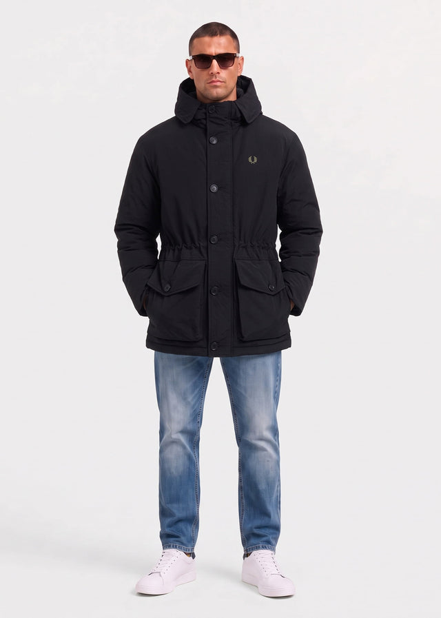 Fred Perry Jackets Padded patch pocket parka - black