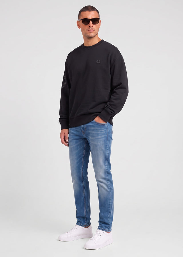 Fred Perry Sweaters Reflective laurel sweatshirt - black