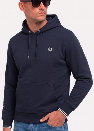 Fred Perry Hoodies Tipped hooded sweatshirt - navy