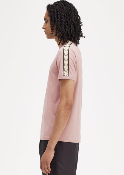 Fred Perry T-shirts  Contrast tape ringer t-shirt - dusty rs pink black 