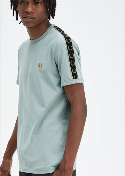 Fred Perry T-shirts  Contrast tape ringer t-shirt - slvblu warmgrey 