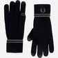 Twin tipped merino wool gloves - black field green