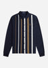 Fred Perry Longsleeve Polo's  Gradient stripe ls polo shirt - navy 