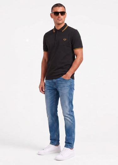 Fred Perry Polo's Twin tipped polo - anchor grey golden