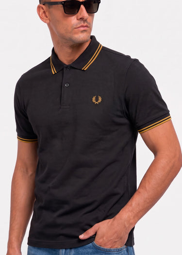 Fred Perry Polo's Twin tipped polo - anchor grey golden
