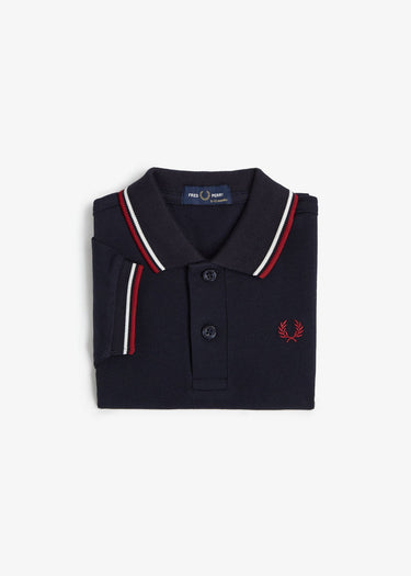 Fred Perry Polo's My first twin tipped fred perry shirt - navy snow white burnt red