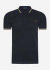 Fred Perry Polo's  Twin tipped Fred Perry shirt - navy snow white shsto 