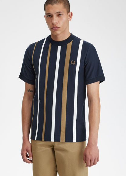 Fred Perry T-shirts  Gradient stripe t-shirt - navy 