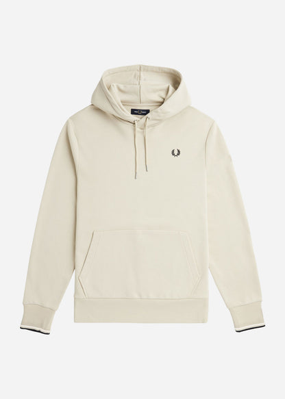 Fred Perry Hoodies  Tipped hooded sweatshirt - oatmeal black 