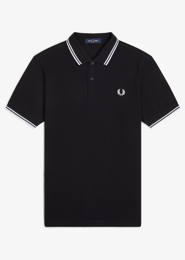 Fred Perry Polos Twin tipped polo - black