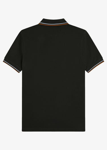 Fred Perry Polo's Twin tipped polo - night green dusky blue dark caramel