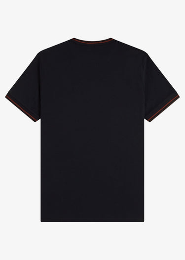 Fred Perry T-shirts Twin tipped t-shirt - navy brandy rich brown