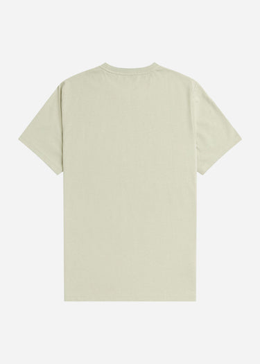 Fred Perry T-shirts  Flocked laurel wreath gra tee - light oyster 