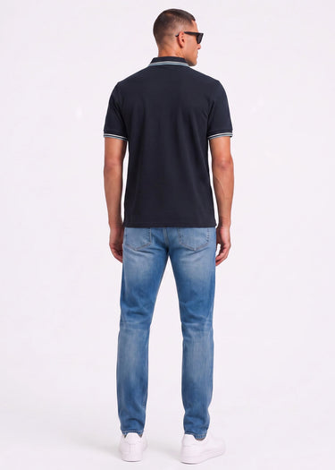 Fred Perry Polo's Twin tipped polo - navy ecru silver blue