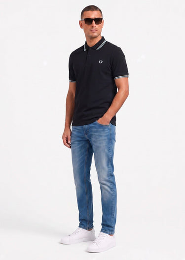 Fred Perry Polo's Twin tipped polo - navy ecru silver blue