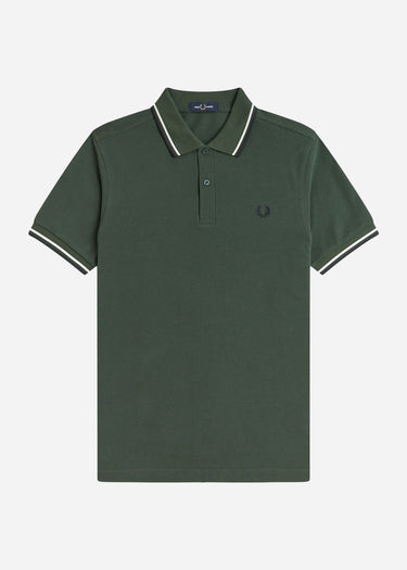 Fred Perry Polo's Twin tipped fred perry shirt - crtgrn snwt nvy