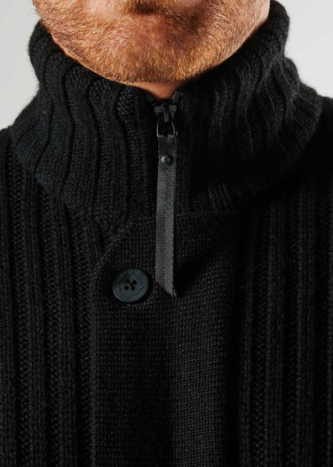 MA.Strum Vesten Glaze fullzip cardigan - black