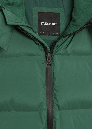 Lyle & Scott Jassen Welded wadding jacket - dark pine