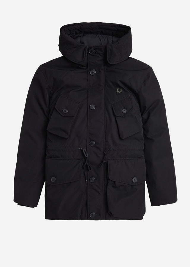 Fred Perry Jackets Patch pocket puffer jacket - black