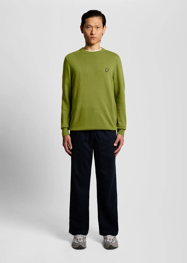 Lyle & Scott Sweaters Cotton crew neck jumper - shrub green