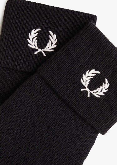Fred Perry Handschoenen Classic merino wool gloves - black snow white