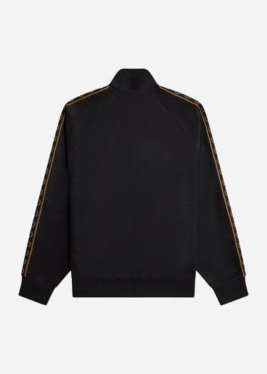 Fred Perry Vesten Contrast tape track jacket - black shaded stone
